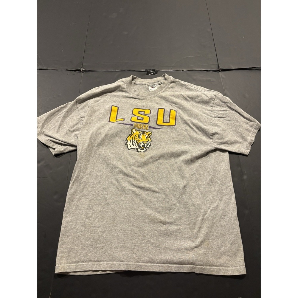 Vintage Jerzees LSU Tigers Gray Graphic T-Shirt
